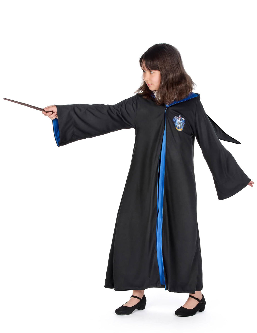 Pogled v tričetrtinski postavitvi s palico klasičnega kostuma Serdaigle Harry Potter™