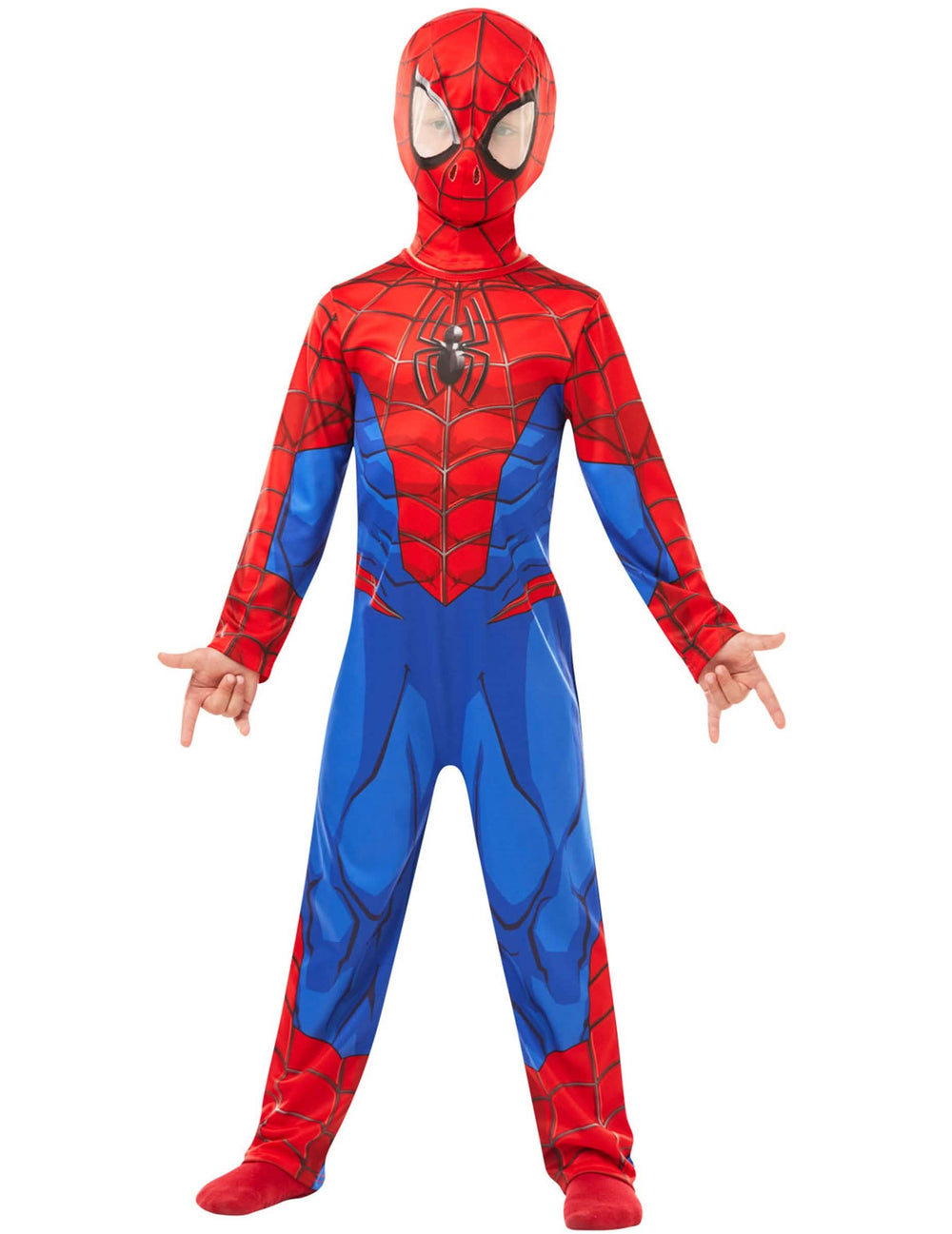 Klasična preobleka Spiderman za otroka rdeča in modra