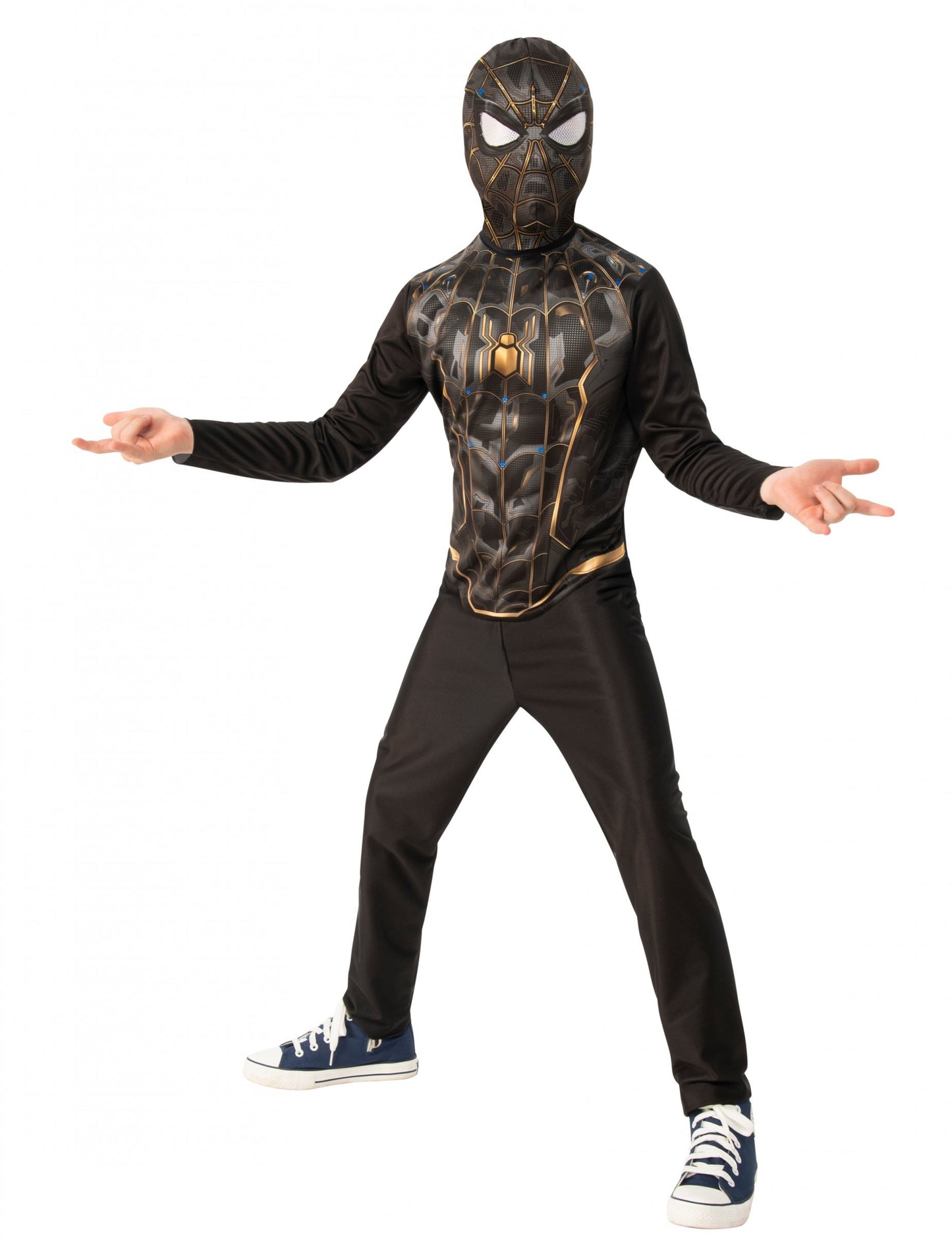 Klasična preobleka Spiderman nikakor črna in zlata hiša otrok