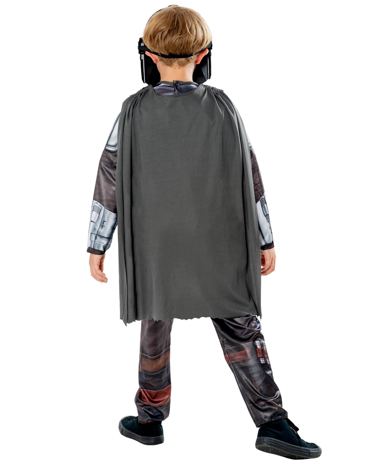 Vue de dos du déguisement classique Star Wars The Mandalorian pour enfant