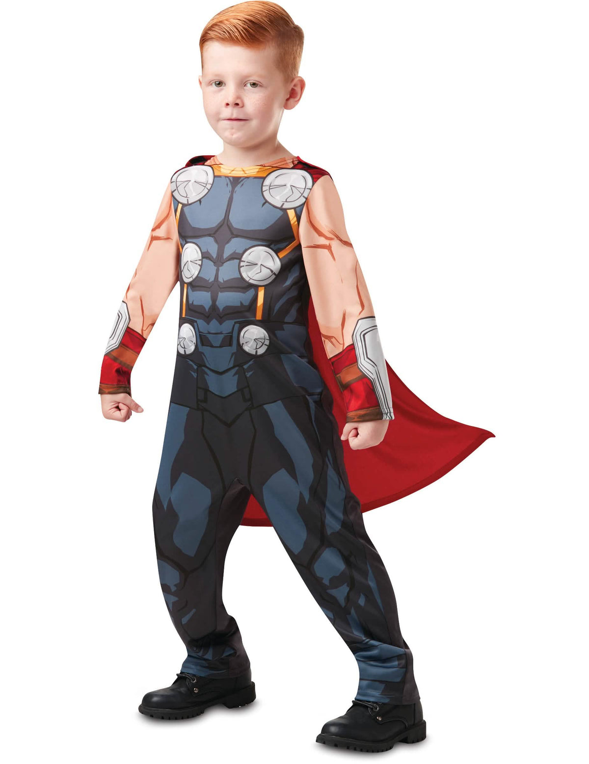 Klasična maska Thor iz animirane serije za otrok modra in siva z rdeča pelerino