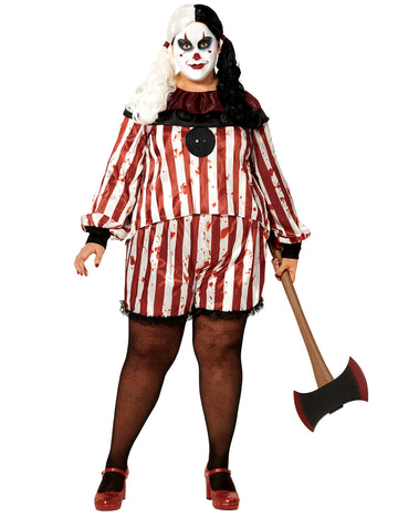 Nočna mora klovn kostum za ženske plus size