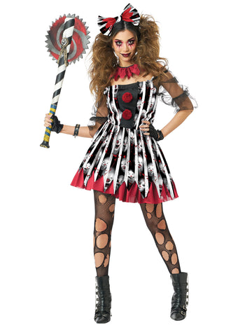 Ženski luksuzni nori klovnski kostum