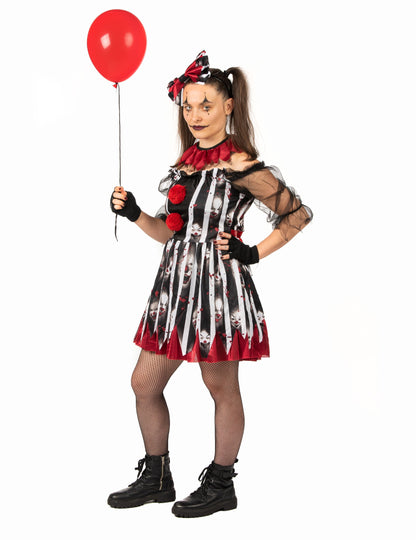 Ženski luksuzni nori klovnski kostum