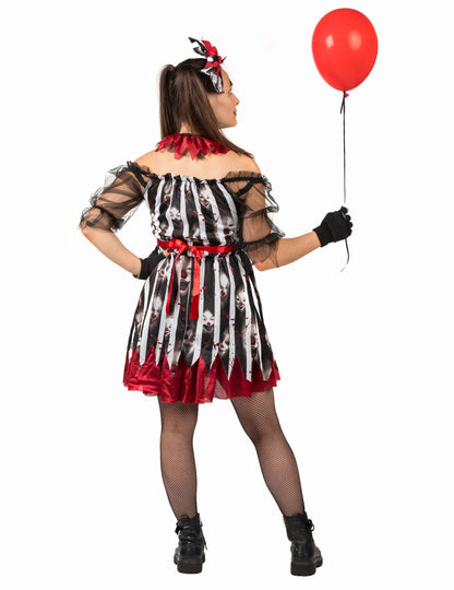 Ženski luksuzni nori klovnski kostum