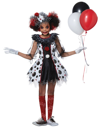 Strašljivo klovn preobleče luksuzno dekle