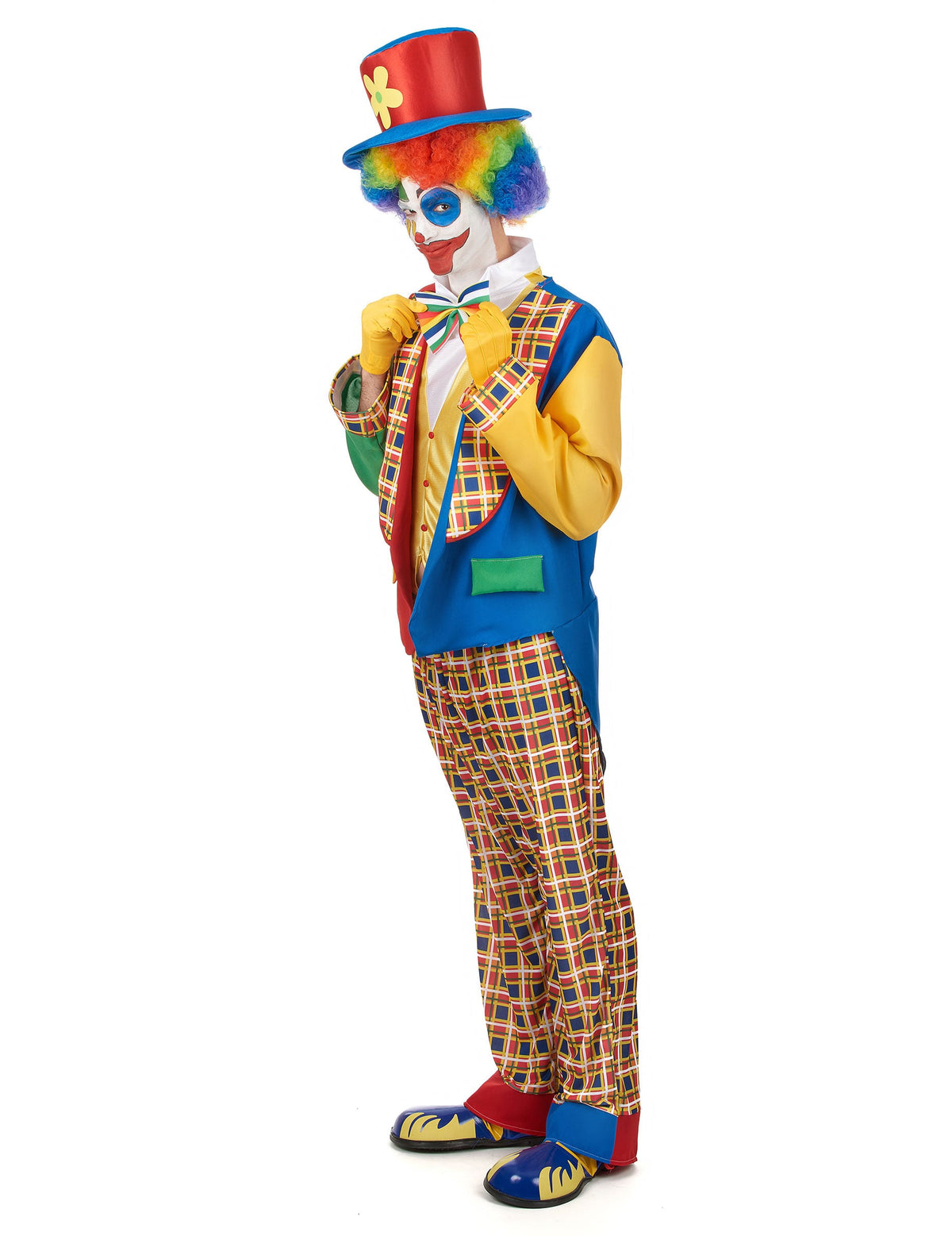 Vue de profil du déguisement clown de cirque pour homme