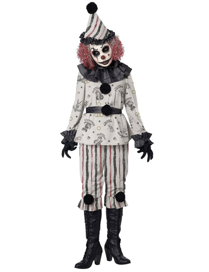 Vue d'ensemble du déguisement de clown sinistre luxe pour femme