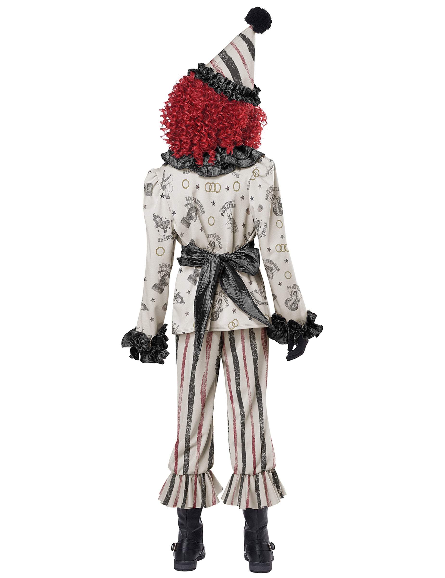 Vue de dos du déguisement de clown sinistre luxe