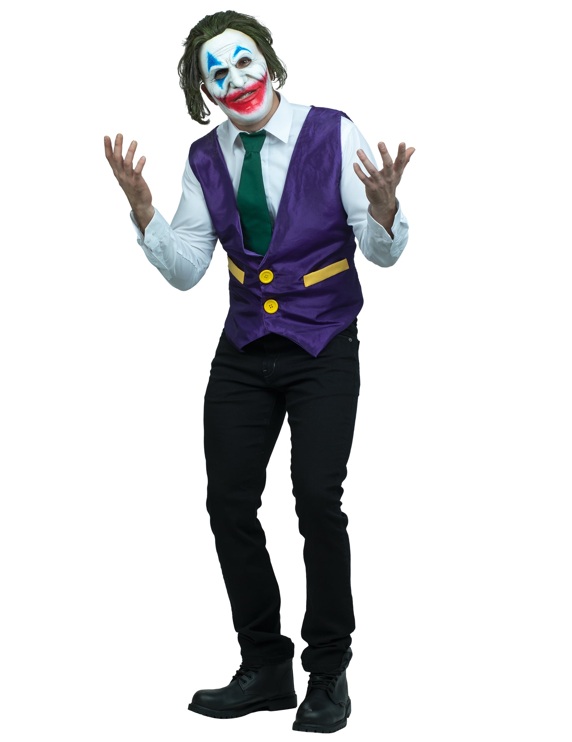 Déguisement de clown sourire de l'ange pour adulte violet et vert