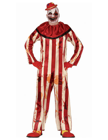 Grozljiva preobleka rdečega in belega klovna