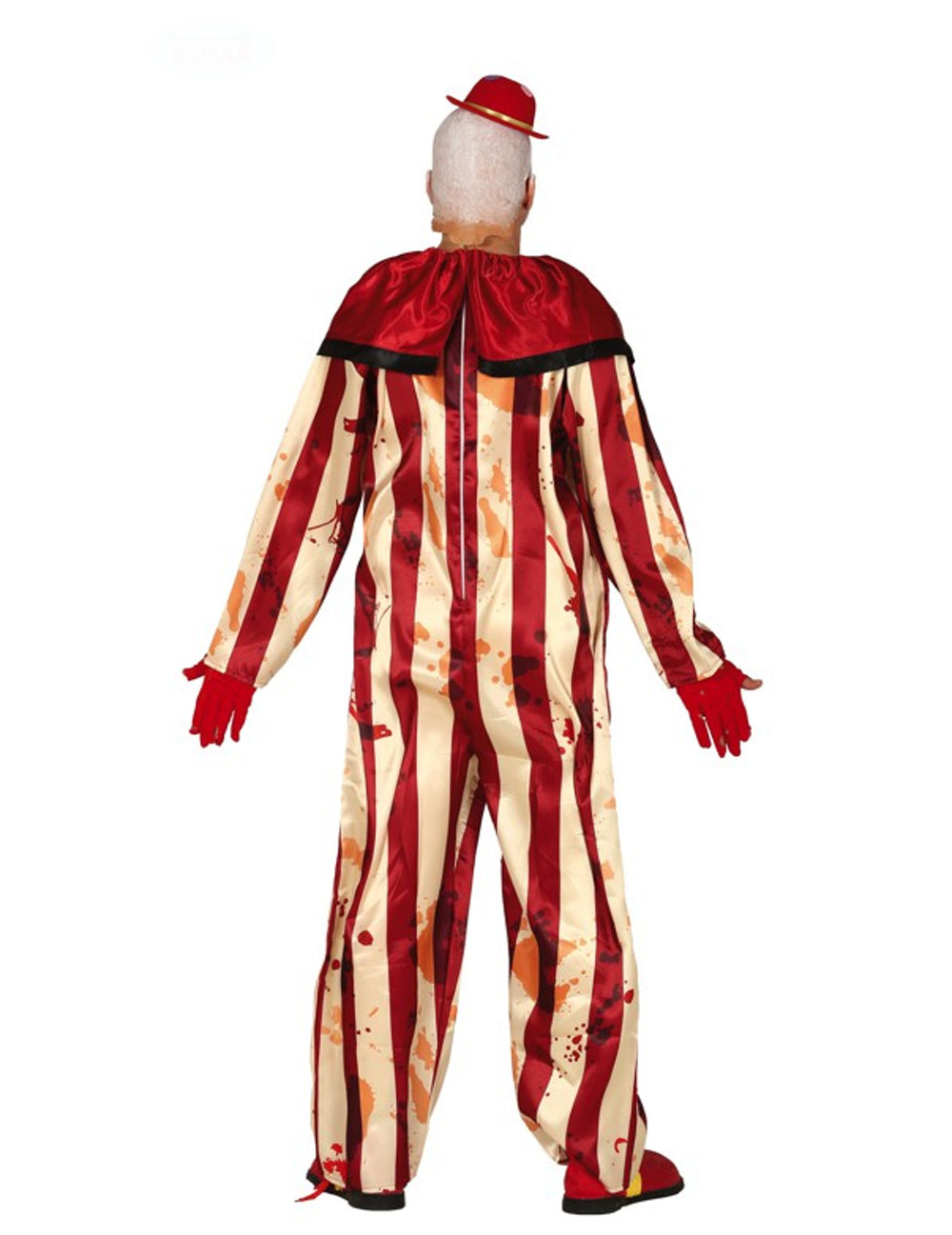Vue de dos du déguisement de clown terrifiant pour homme