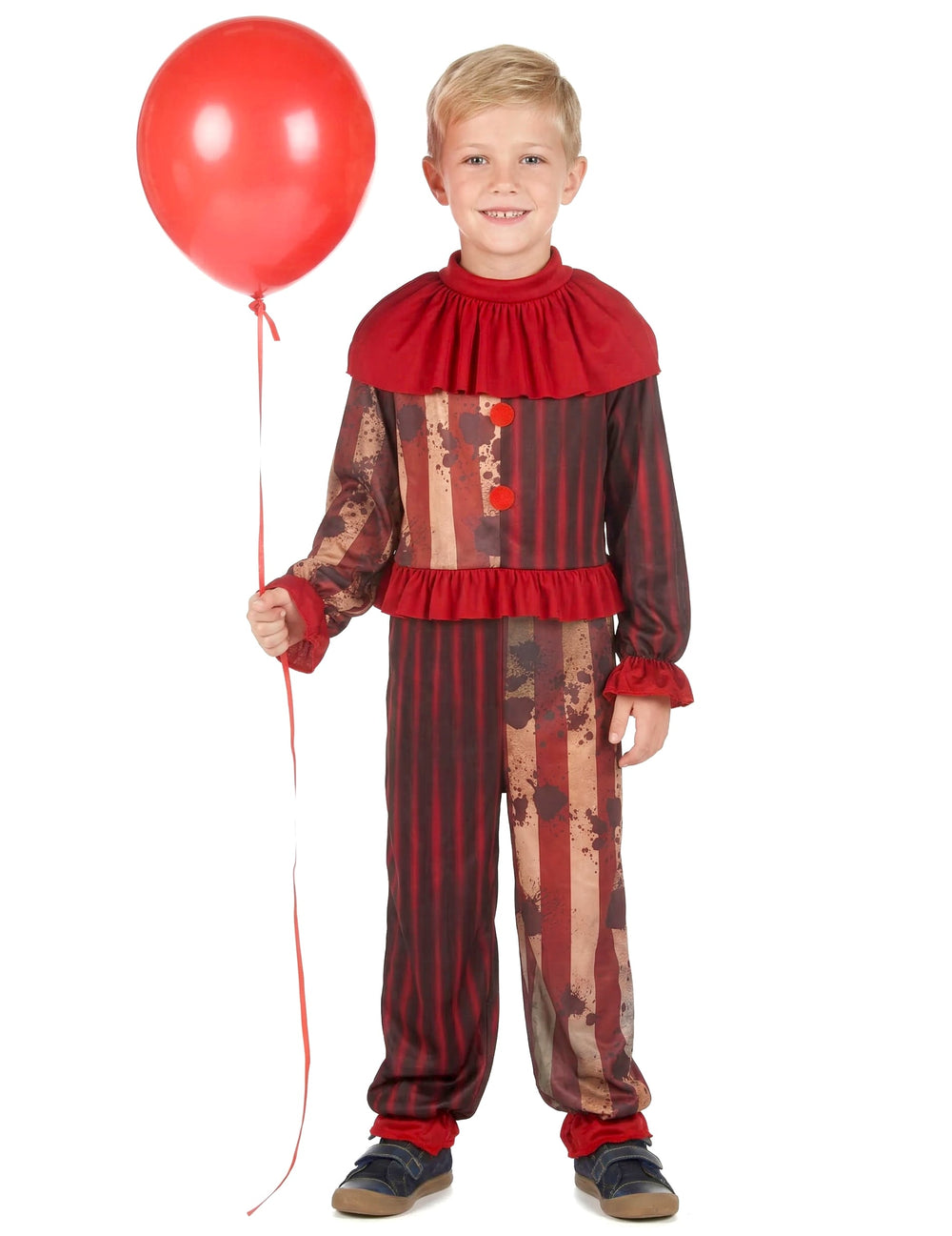 Vue d'ensemble du déguisement clown terrifiant pour garçon