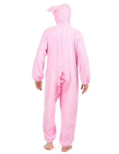 Vue de dos du déguisement cochon pour homme