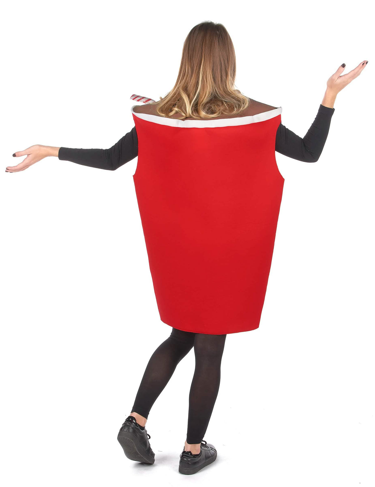 Pogled od zadaj na kostum za odrasli Coca-Cola