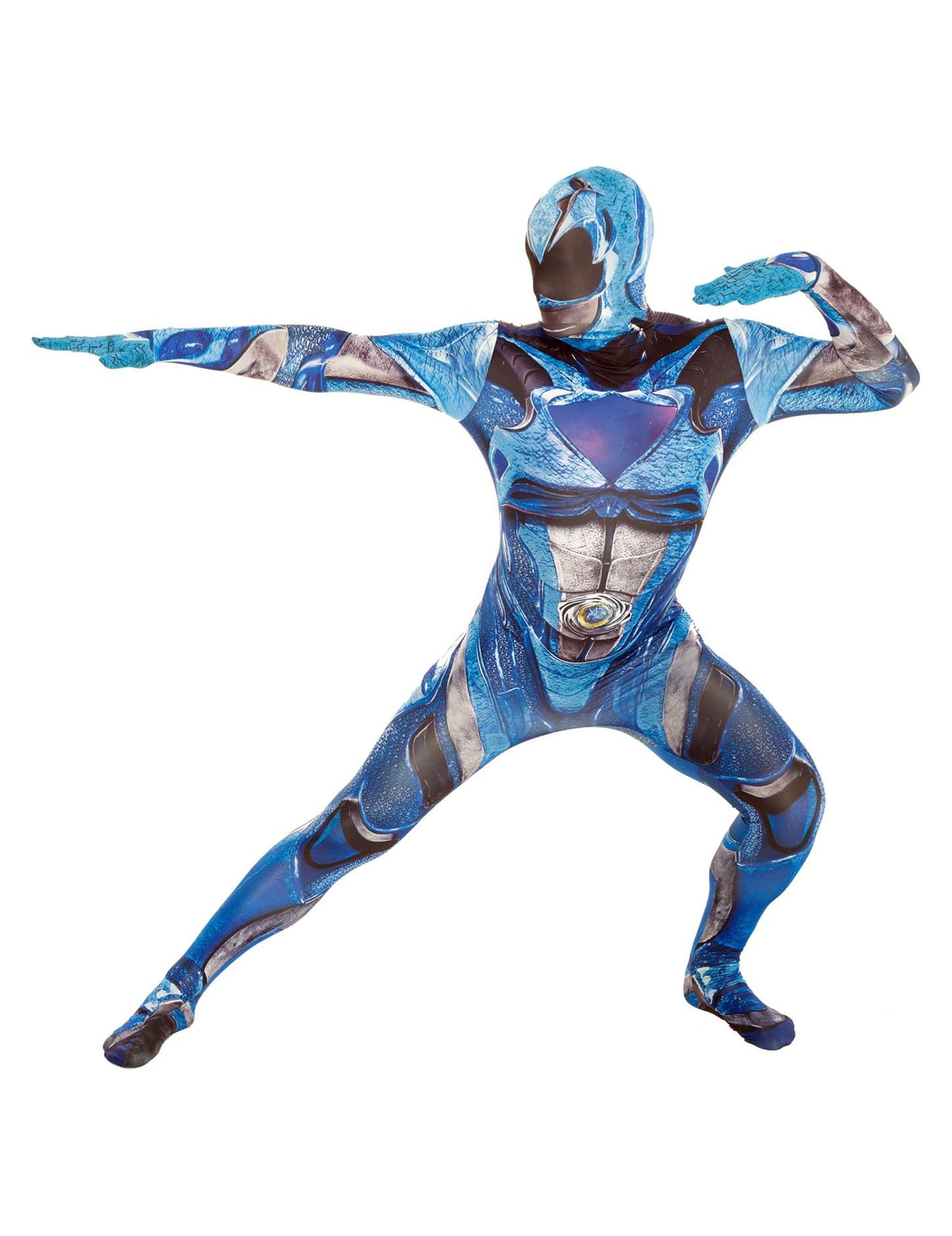 Modra kombinacija prikrita Power Rangers Deluxe Morphsuits za odrasle