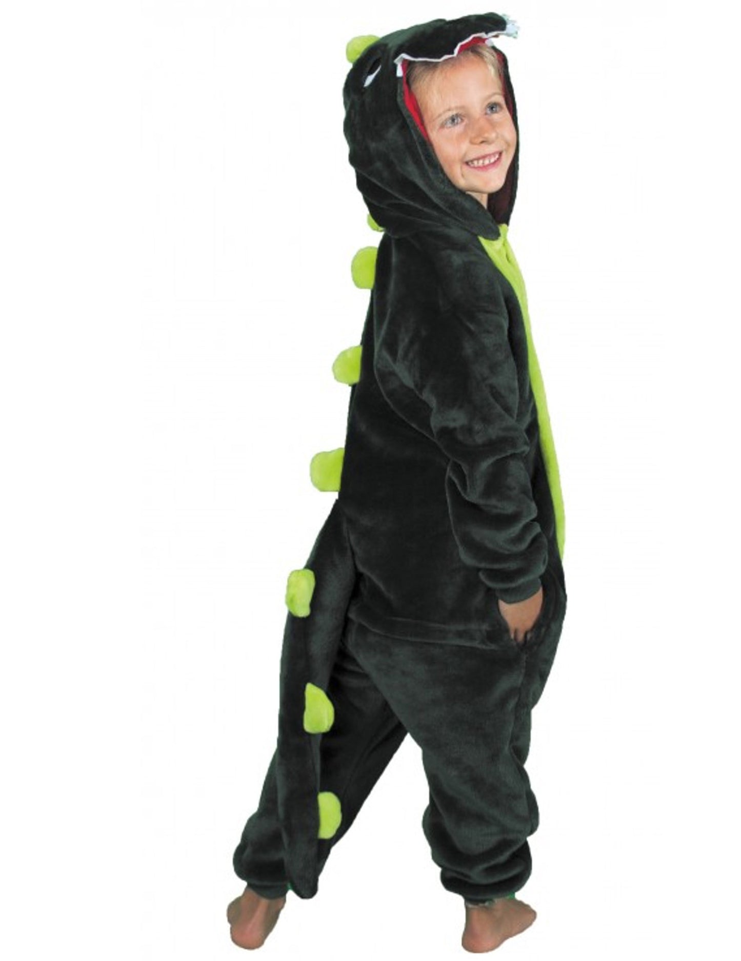 Otroška kombinacija zelene dino preobleke