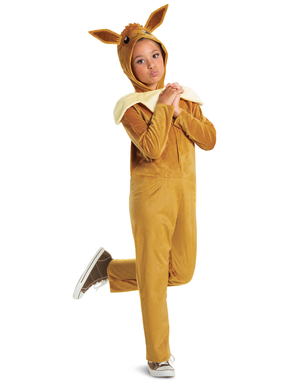 Déguisement combinaison Evoli Pokémon™ pour enfant marron et beige avec capuche