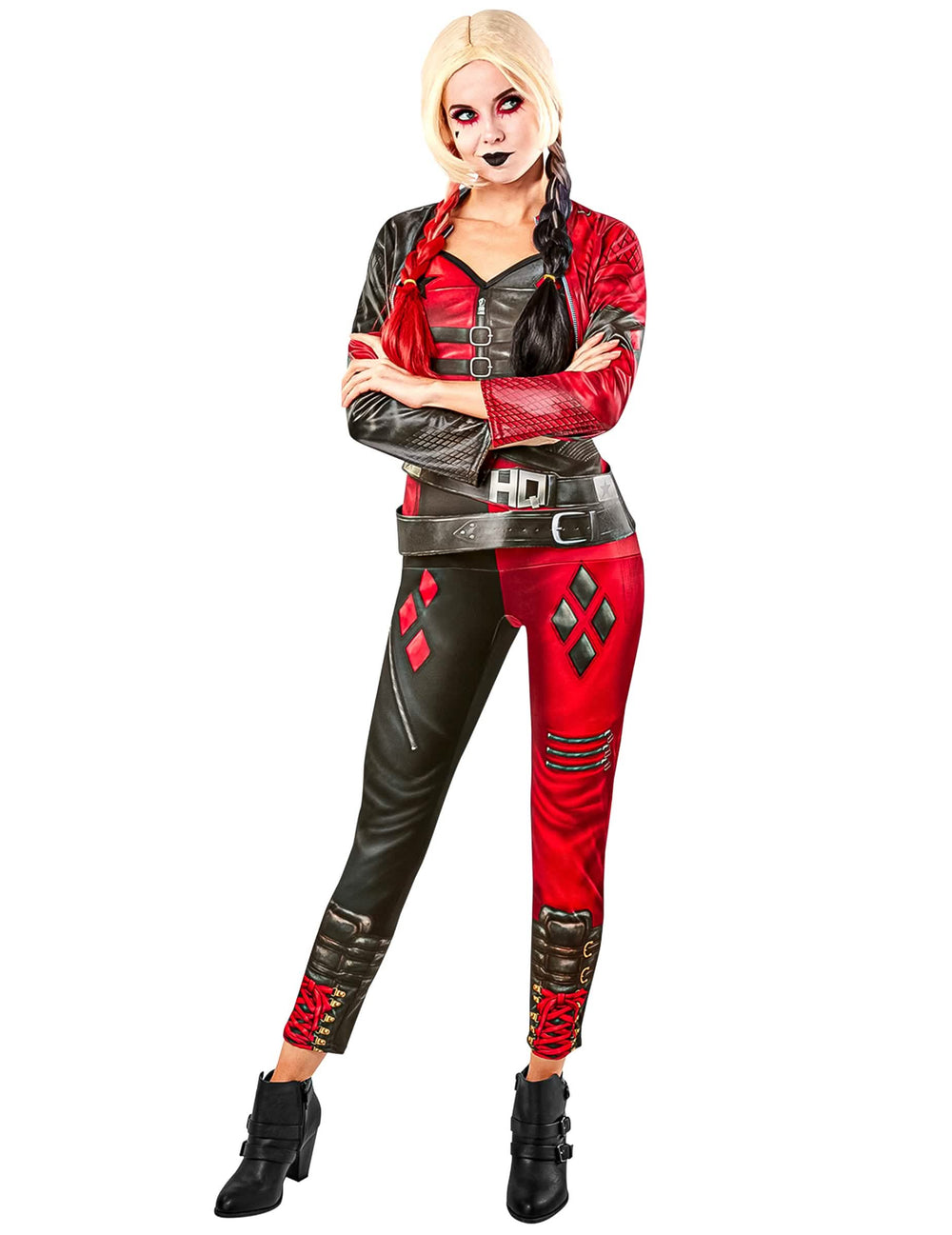 Pogled od spredaj na kostum kombinezon Harley Quinn Suicide squad 2
