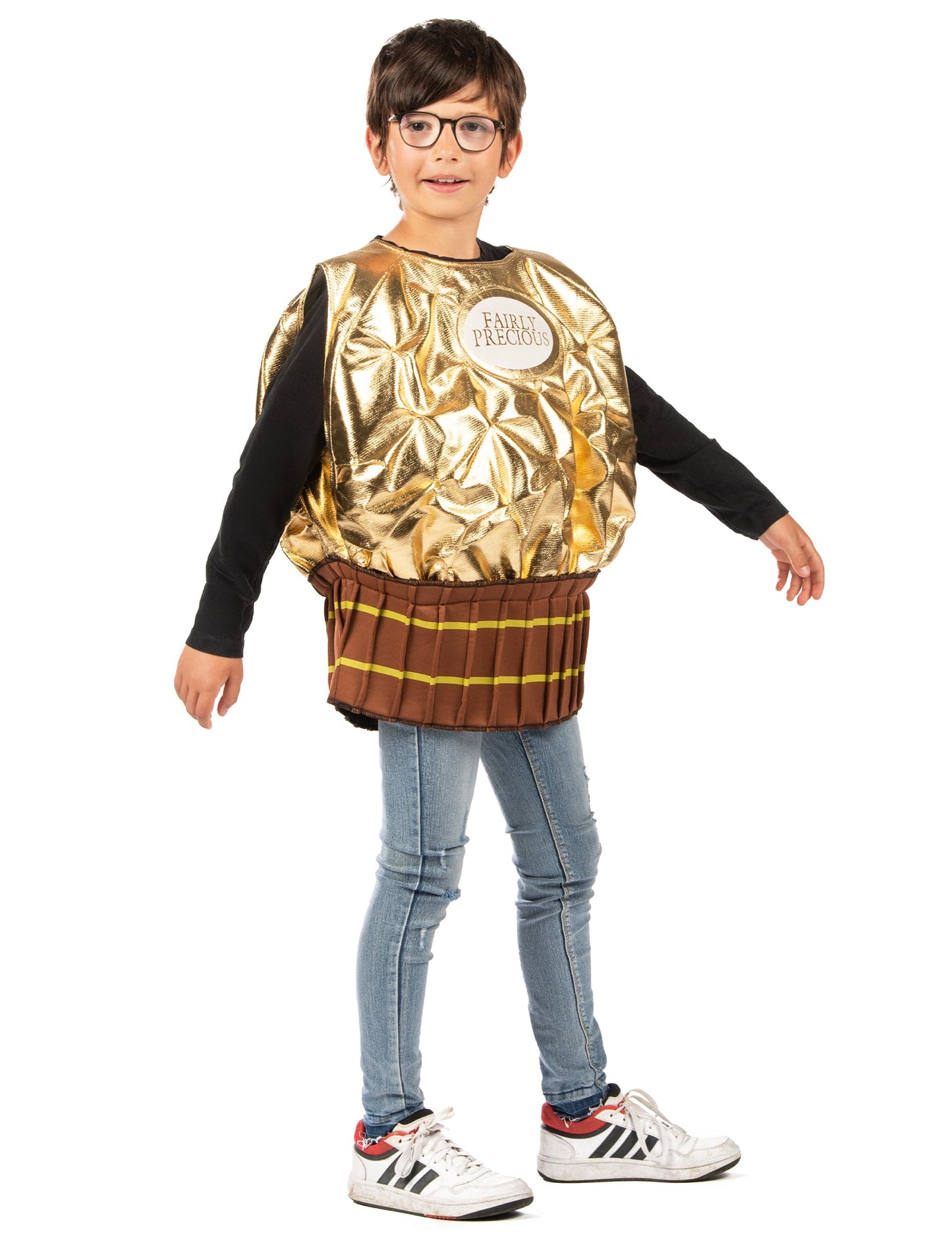 Otroški kostum iz zlatih bonbonov