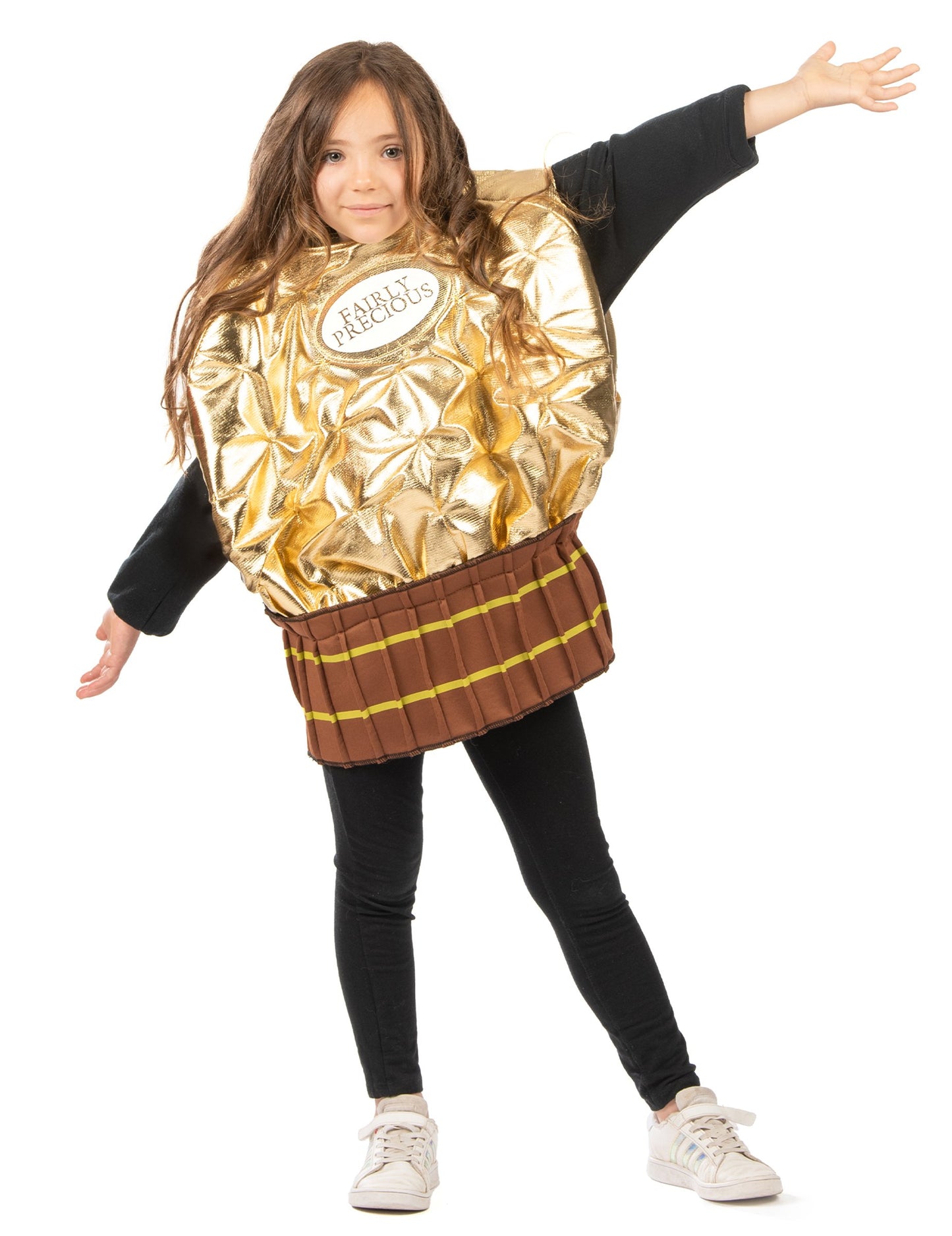 Otroški kostum iz zlatih bonbonov