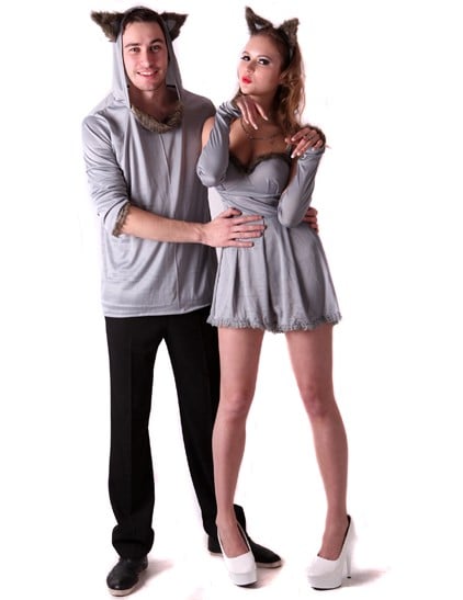 Kostum za par v mačji preobleki 