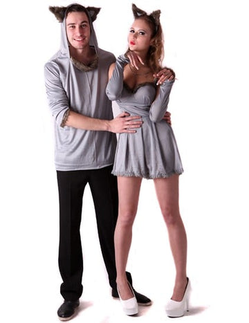 Kostum za par v mačji preobleki 