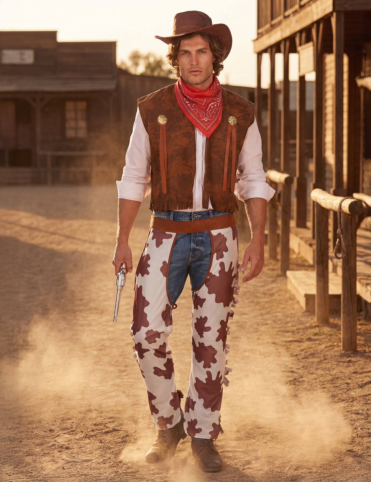 Moški klasični kavbojski kostum