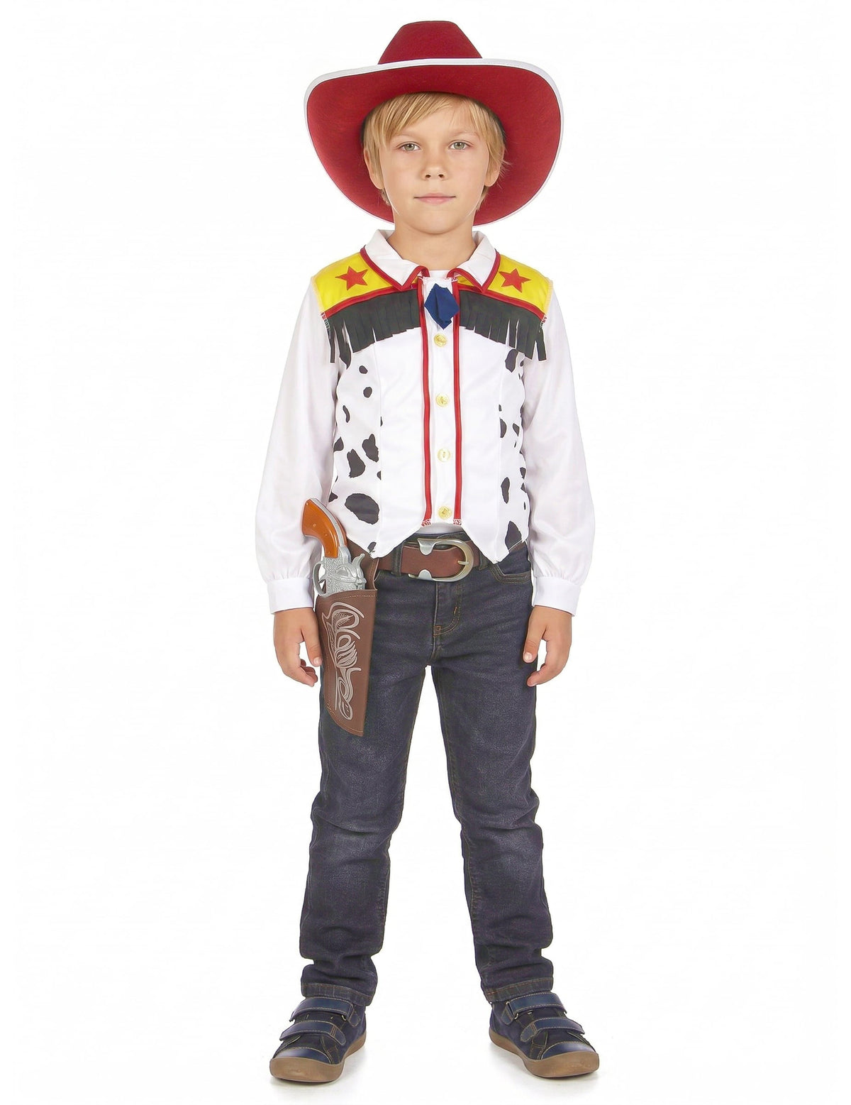 Vue de plein pied du déguisement cowboy pour garçon