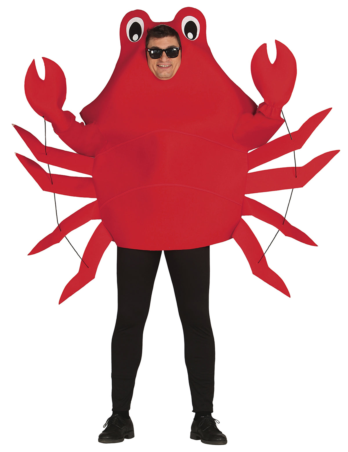 Déguisement de crabe pour adulte rouge avec pinces et pattes