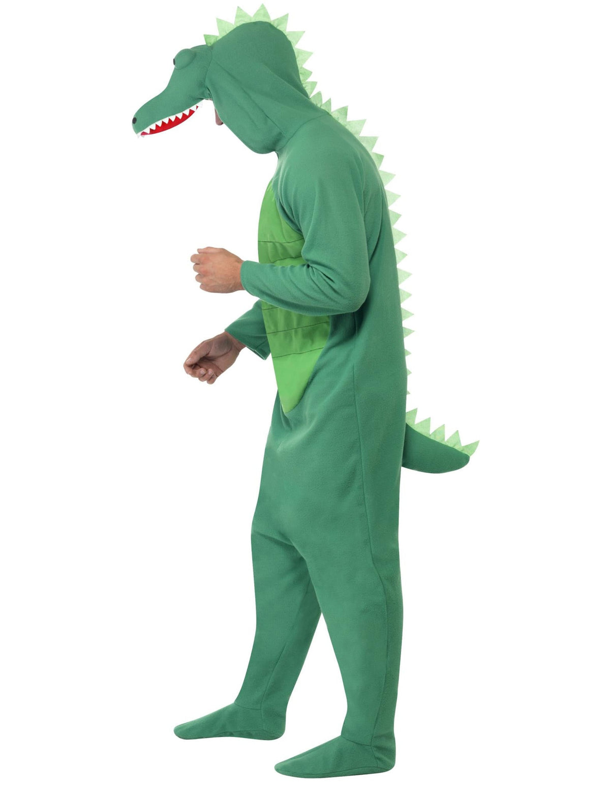 Vue de profil du déguisement de crocodile pour adulte