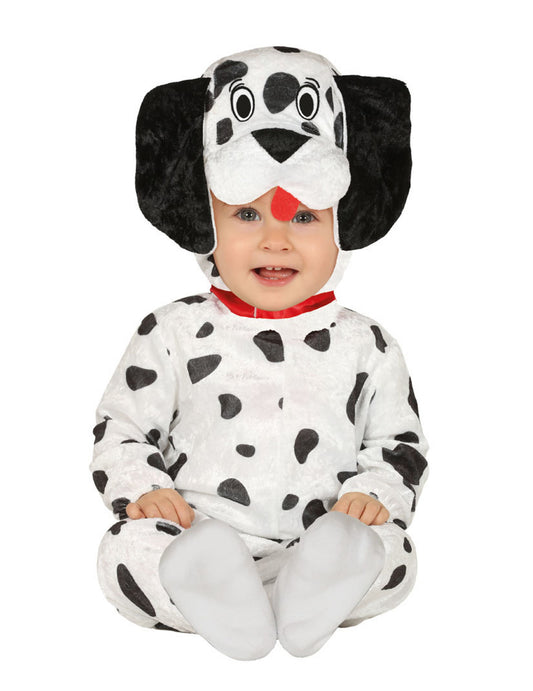 Déguisement dalmatien pour bébé blanc à pois noirs