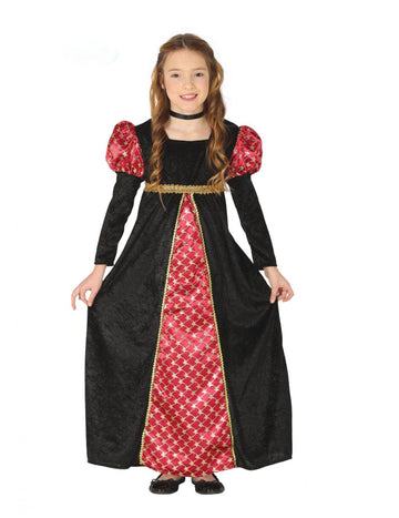Kostume kostume črno -rdeče deklice