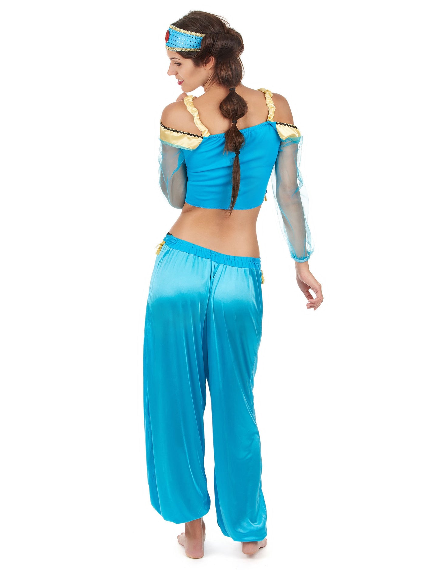 Ženska modra in zlata plesalka