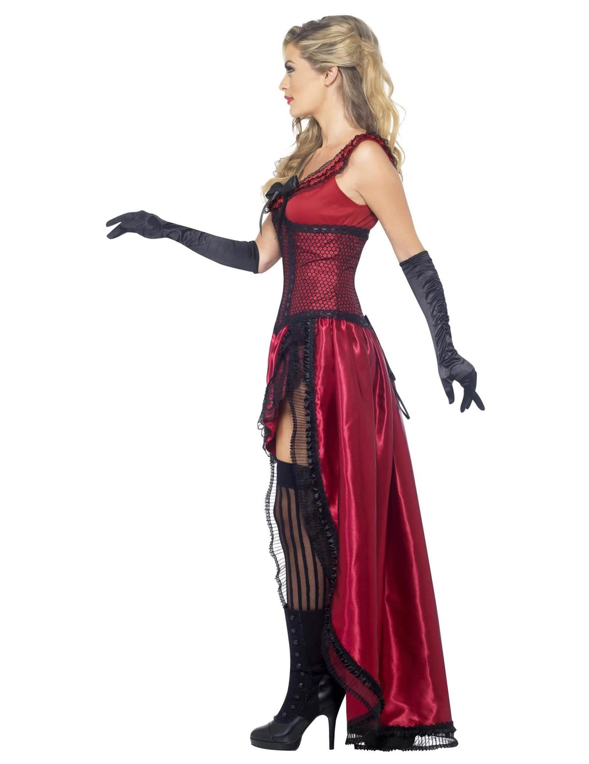 Pogled s strani seksi saloon plesalke za ženska