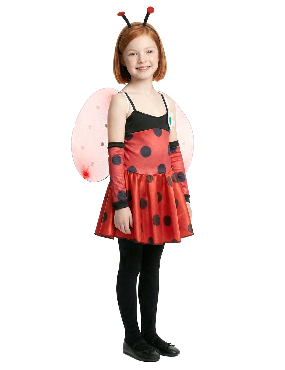 Vue de profil du déguisement de coccinelle pour fille