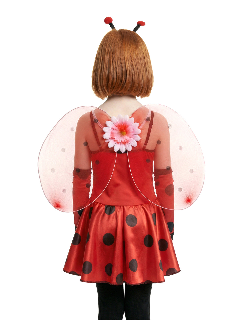 Vue de dos du déguisement de coccinelle pour fille