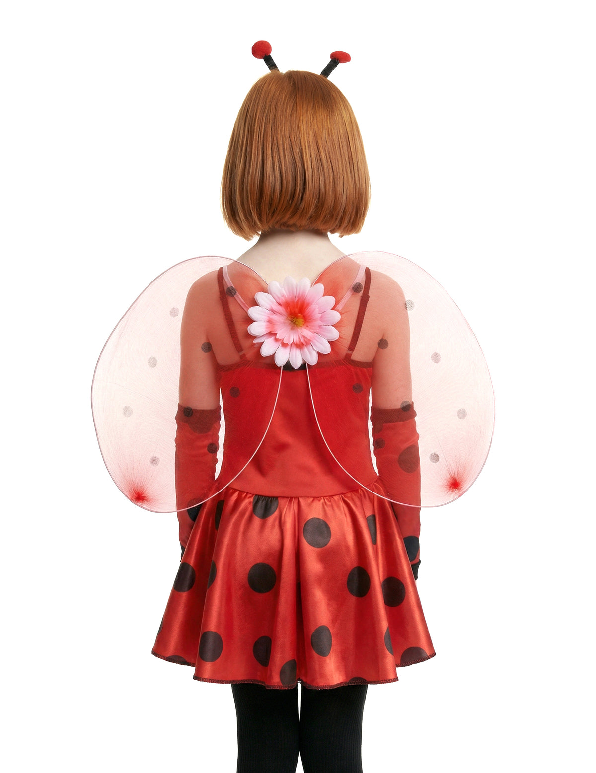 Vue de dos du déguisement de coccinelle pour fille