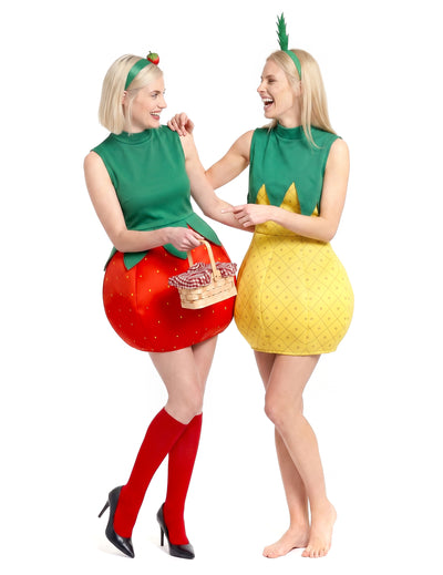 Par kostumov sadja jagoda in ananas za ženske