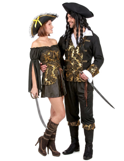 Par kostumski piratski kostum z vzorcem za odrasle