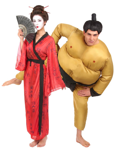 Odrasli kostumi za par: sumo in gejša