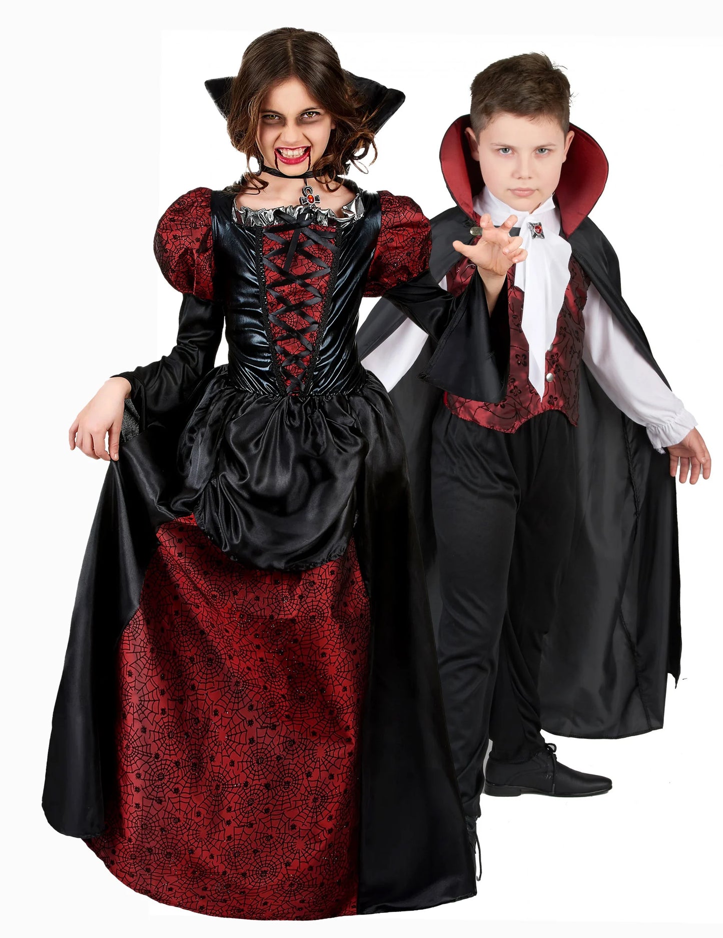 Elegantni otroški vampirski par kostum