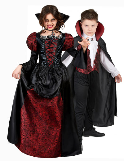 Elegantni otroški vampirski par kostum
