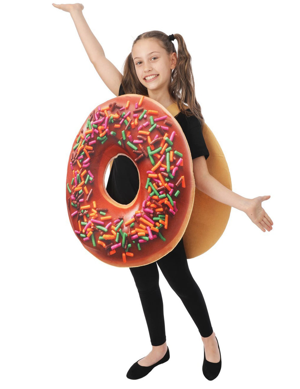 Déguisement de donut pour enfant marron avec vermicelles multicolores