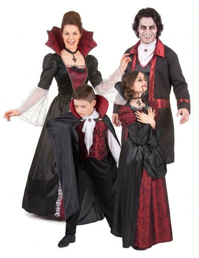 Družinski kostum baročnih vampirjev za noč čarovnic