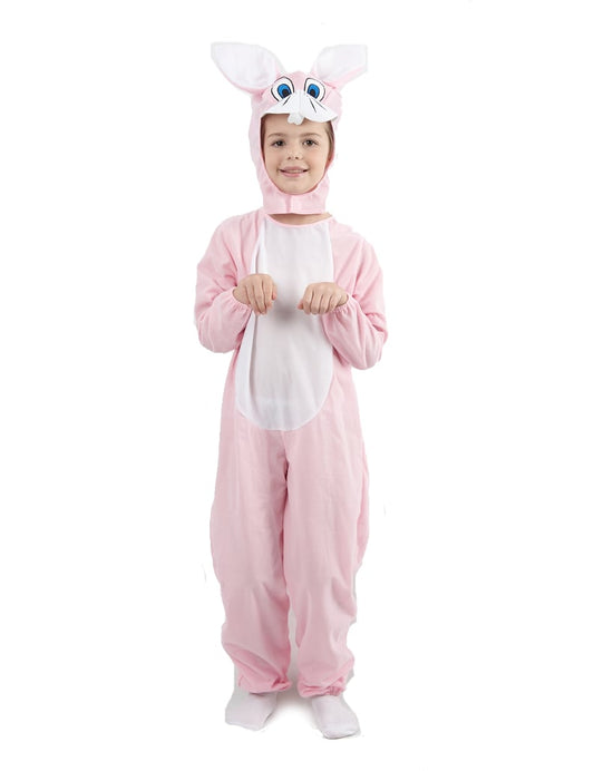Déguisement de lapin pour enfant rose et blanc