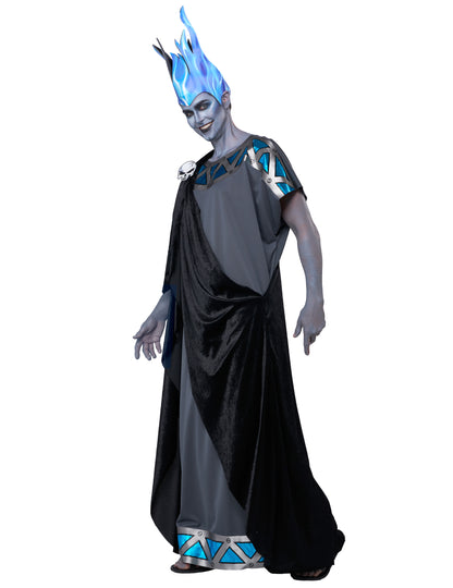 Vue de profil du déguisement dieu des enfers adulte