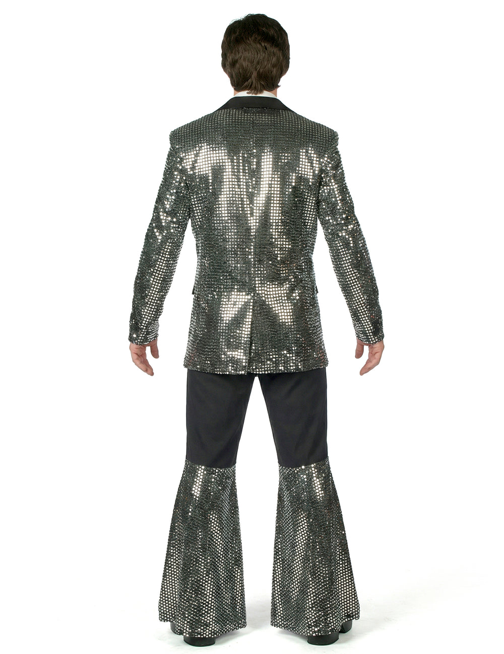 Vue de dos du déguisement disco pour homme