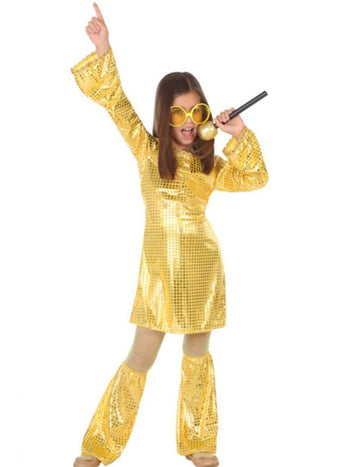 Disco Gold Girl kostum