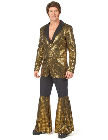 Moški disko kostum visokega cenovnega razreda v zlati barvi